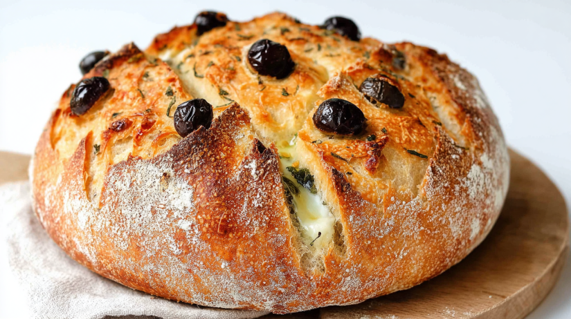 Mediterranean Cheese and Olive Sourdough RECIPE