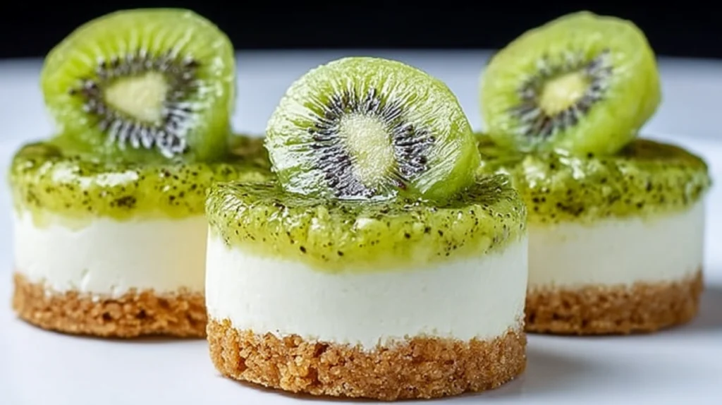 Mini Cheesecakes with Kiwi Topping RECIPE