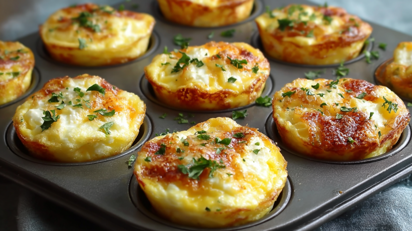 Muffin Tin Cottage Cheese Egg Bites recipe
