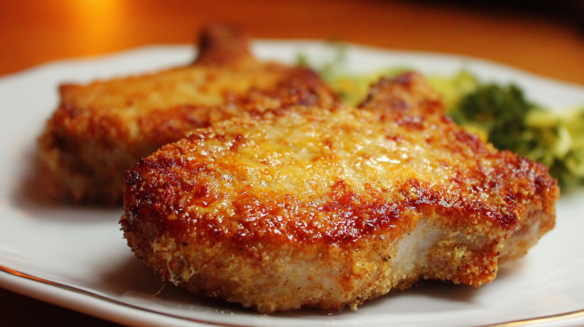 Parmesan Baked Pork Chops recipe