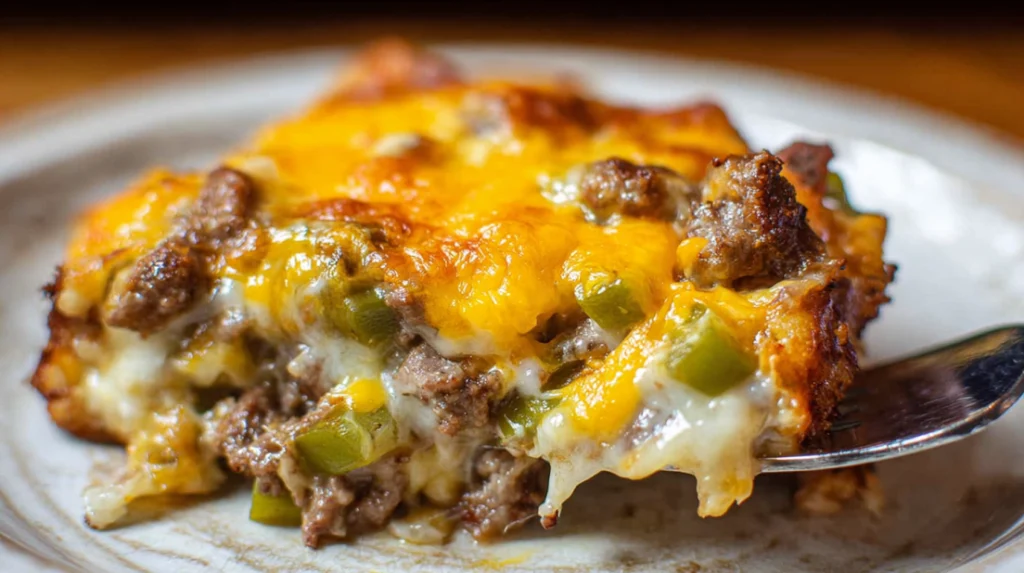 Philly Cheese Steak Casserole recipe