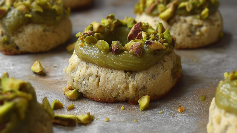 Pistachio Thumbprint Cookies