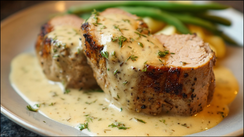 Pork Tenderloin with Dijon Cream Sauce RECIPE