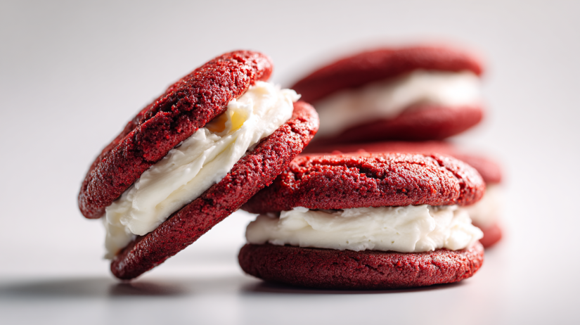 Red Velvet Cookies with Cream Cheese Frosting