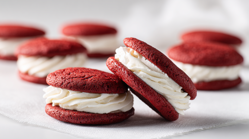 Red Velvet Cookies with Cream Cheese Frosting