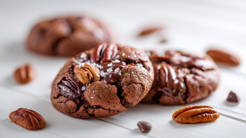 Salted Caramel Chocolate Pecan Cookies