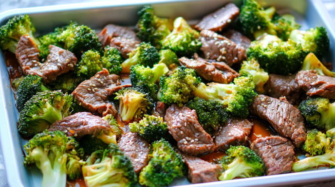 Sheet Pan Beef and Broccoli recipe