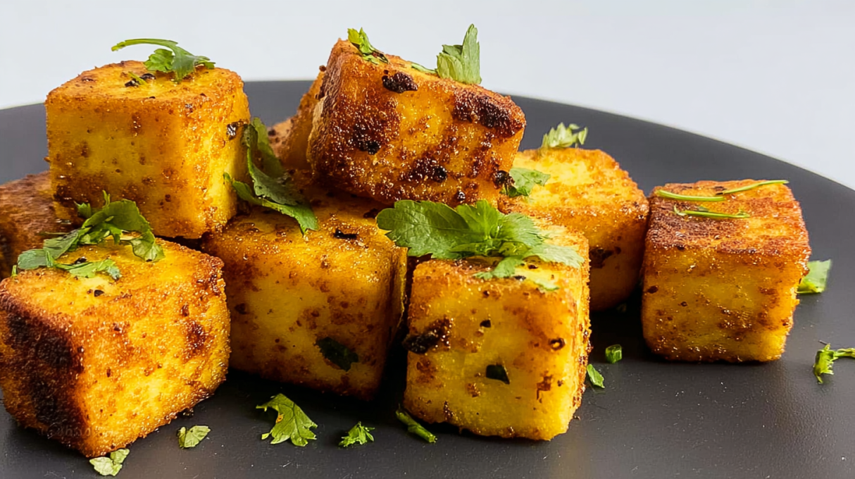 baked paneer cubes recipe