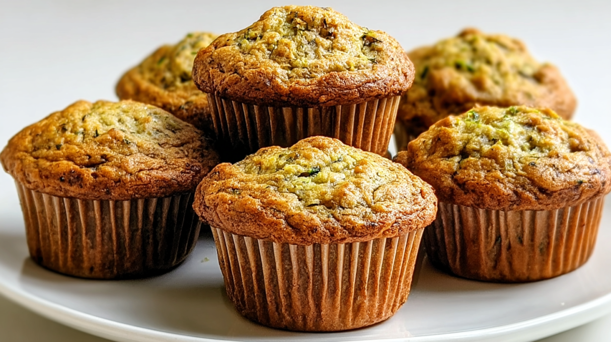 Banana Zucchini Muffins, soft homemade muffins made with ripe bananas and shredded zucchini