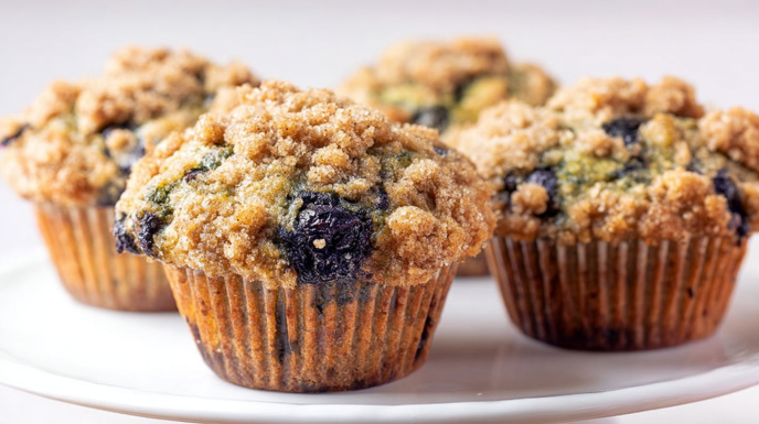 cinnamon crumb blueberry zucchini muffins recipe