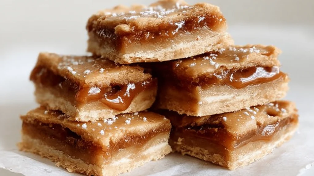 salted caramel brown sugar pop tart cookie bars recipe