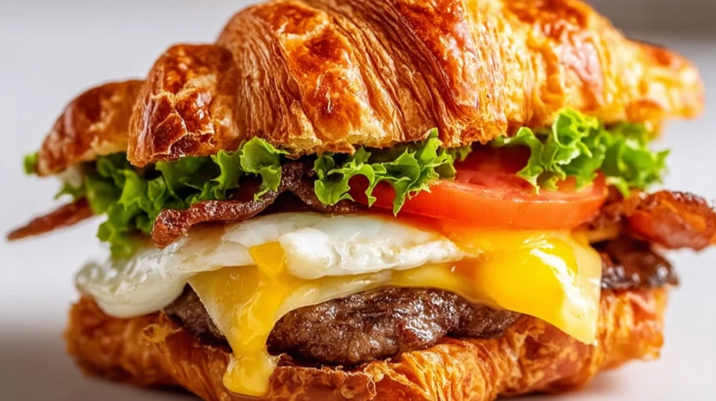 Croissant Smash Burger recipe
