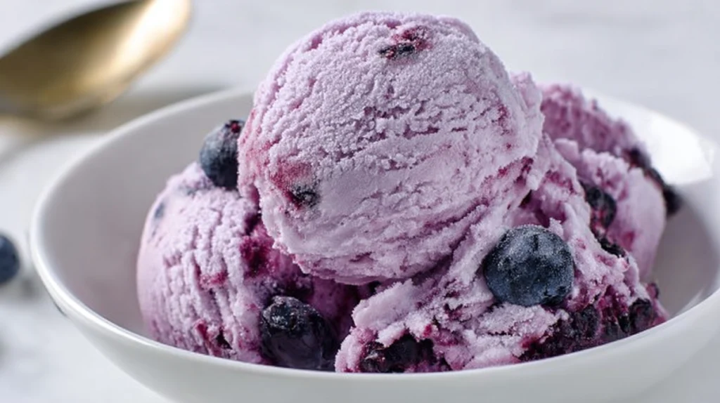 Homemade Blueberry Ice Cream recipe
