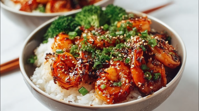 Irresistible Honey Garlic Shrimp Bowls
