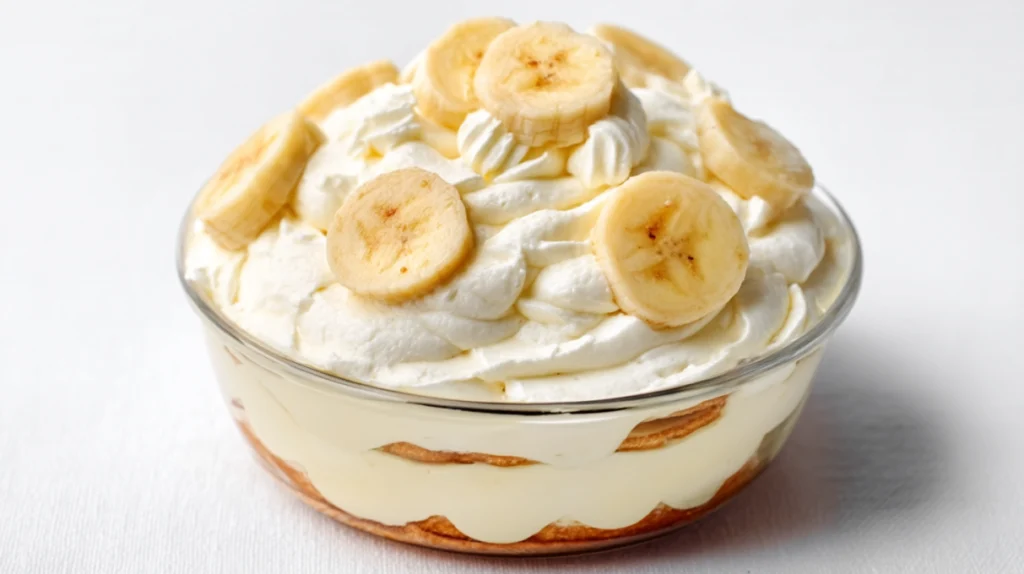 Magnolia Bakery banana pudding layered with vanilla wafers, fresh bananas, and creamy pudding