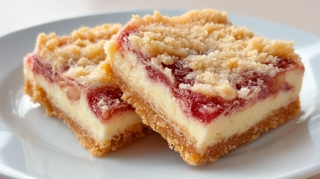 Rhubarb Cream Cheese Bars recipe