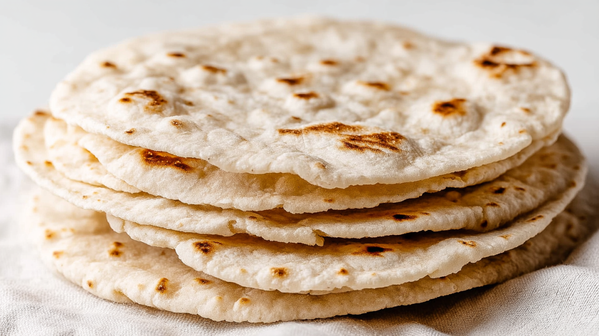 Sourdough discard tortillas cooked until lightly browned, soft, and flexible