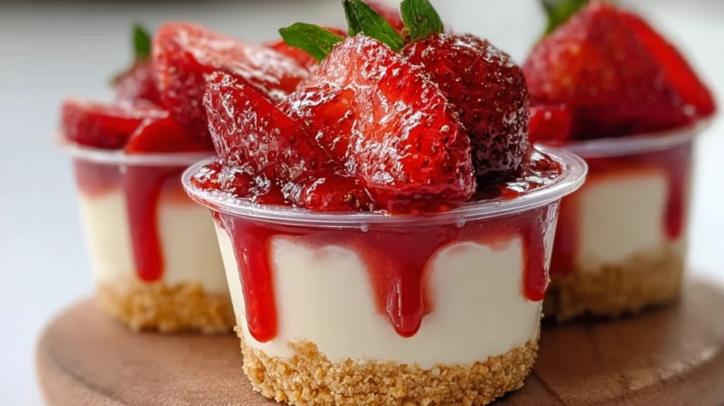 Easy Strawberry Cheesecake Cups