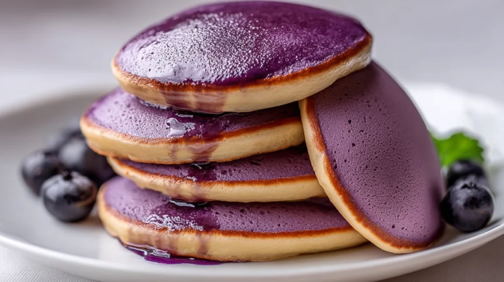 Ube Mochi Pancakes recipe