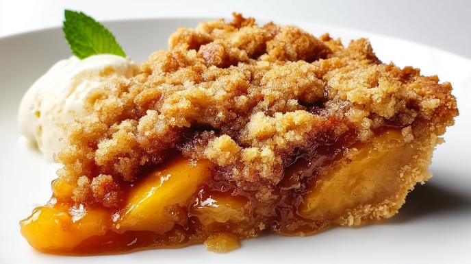 Brown sugar peach cobbler with juicy peaches and a golden buttery topping baked until bubbly