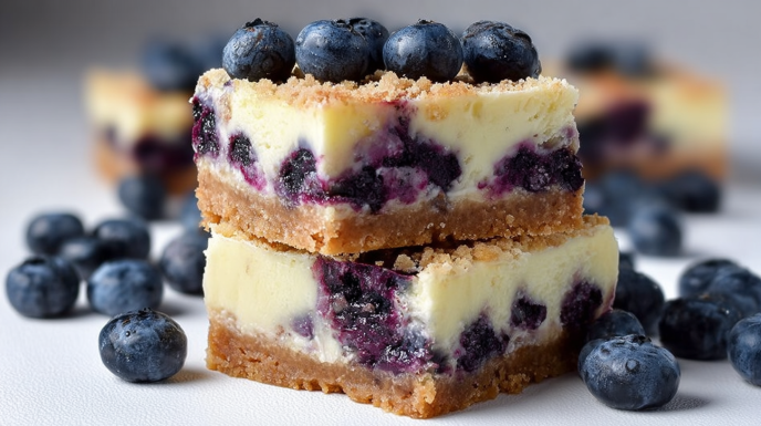 Easy Blueberry Cheesecake Bars