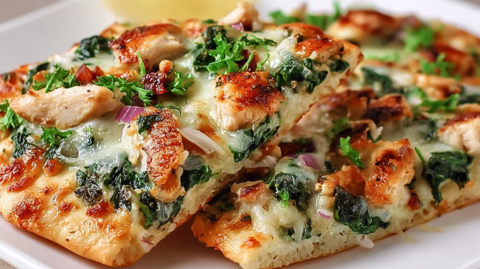 Chicken Spinach Flatbread