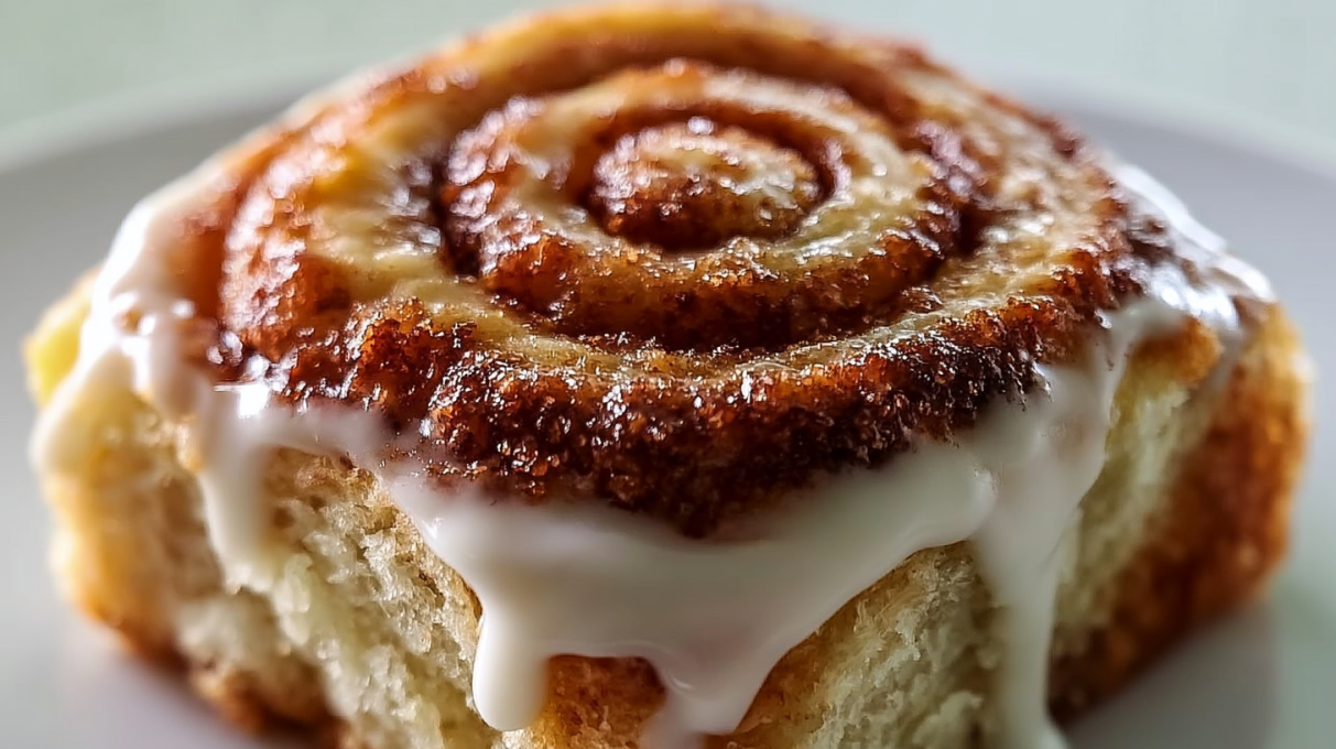 Cinnabon cinnamon roll cake baked with rich cinnamon swirls and topped with a creamy vanilla glaze.