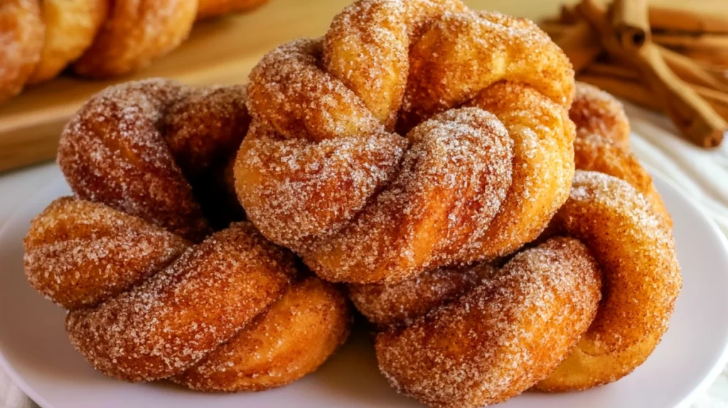 Cinnamon Sugar Twist Donuts recipe