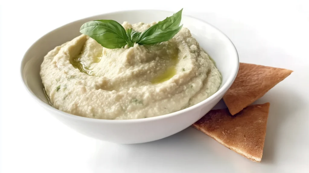 Garlic White Bean Basil Hummus