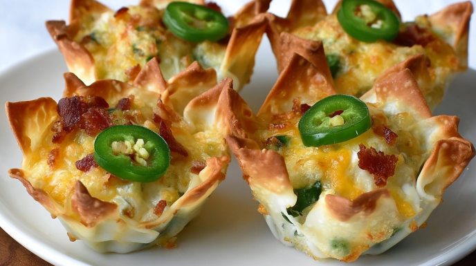 Jalapeño Popper Wonton Cups