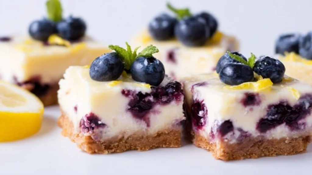 Lemon Blueberry Cheesecake Bars recipe