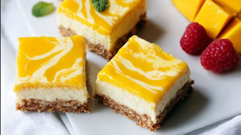 Mango Cheesecake Bars