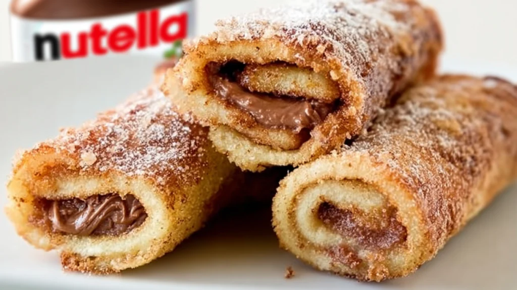 Nutella French Toast Roll Ups