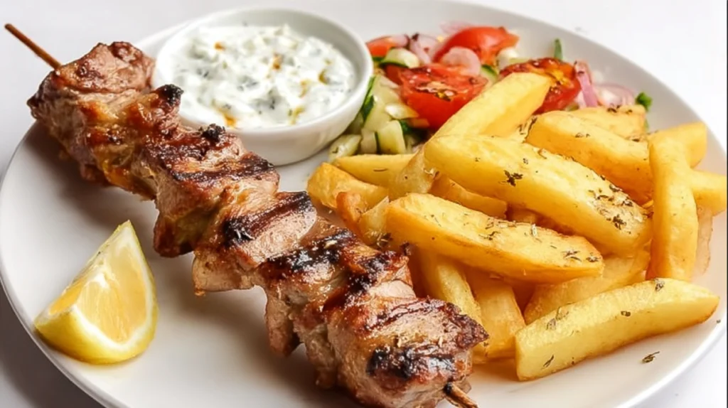 Traditional Pork Souvlaki
