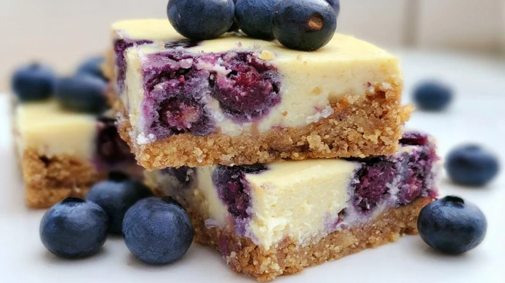 Protein Blueberry Cheesecake Bars recipe