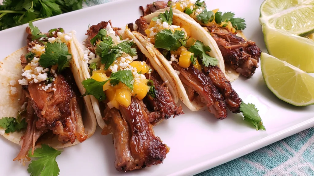 Pulled Pork Tacos with Mango Salsa