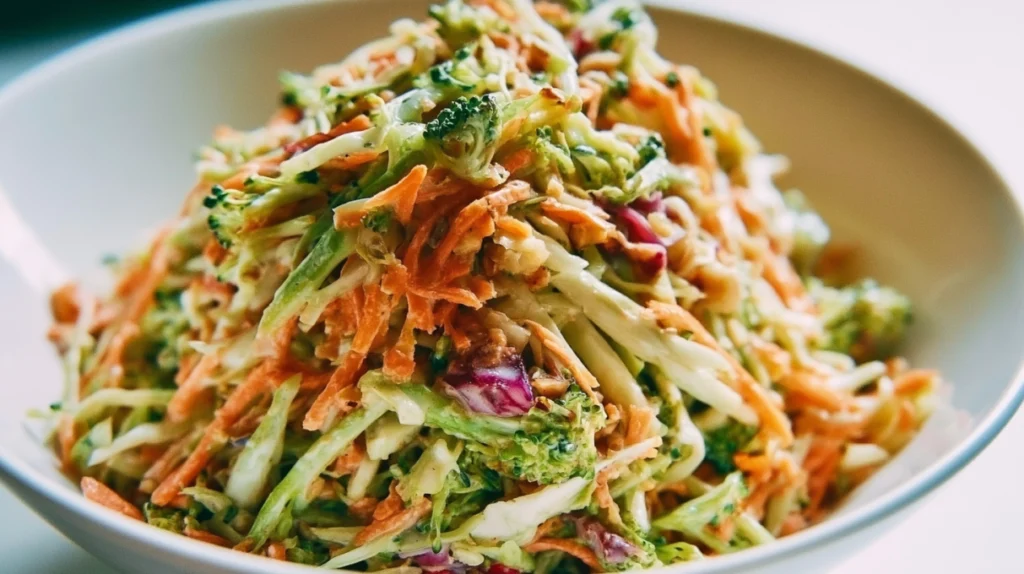 Broccoli Slaw with Creamy Yogurt Dressing