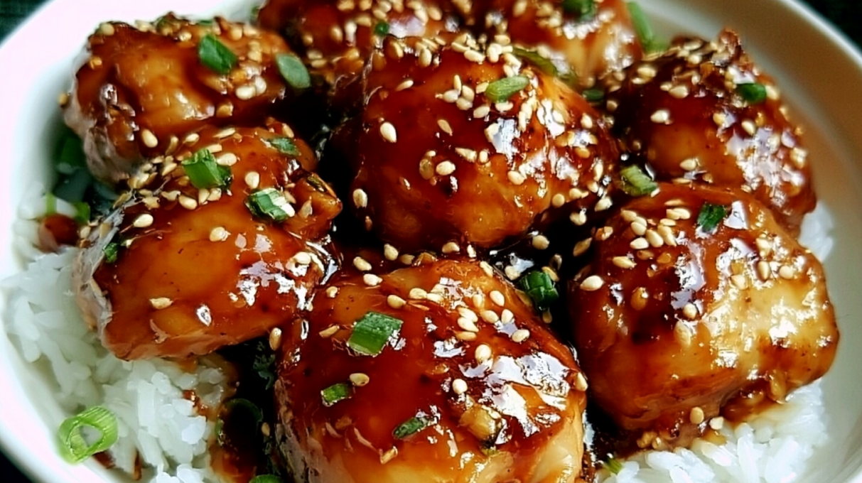 Crock Pot honey garlic chicken slow-cooked until tender in a sweet and savory honey garlic sauce, garnished with green onions.