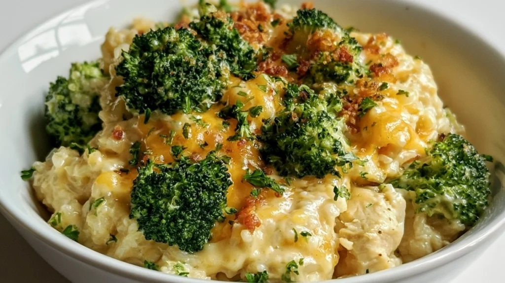 Crockpot Broccoli Cheddar Chicken and Rice
