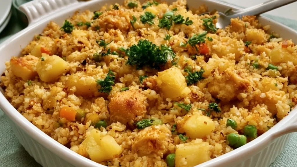 Pineapple Chicken Rice Casserole