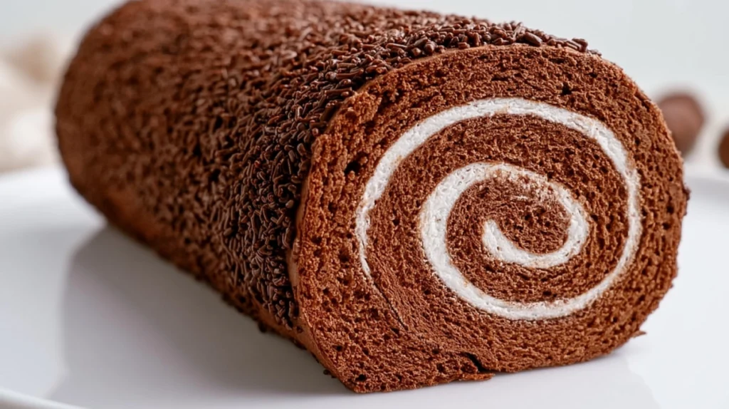 Sourdough Chocolate Swiss Roll
